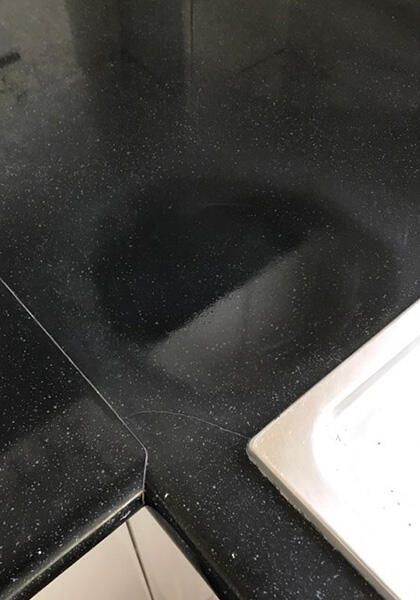 Kitchen burn mark after